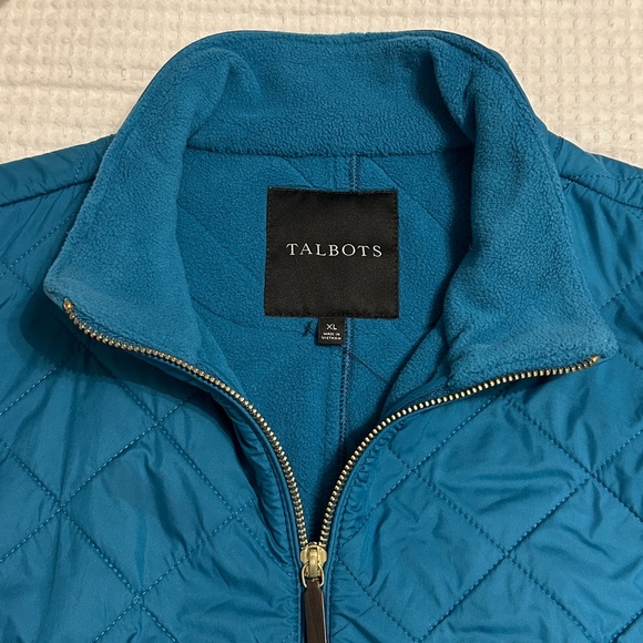 Talbots Teal Quilted Vest - Picture 3 of 7